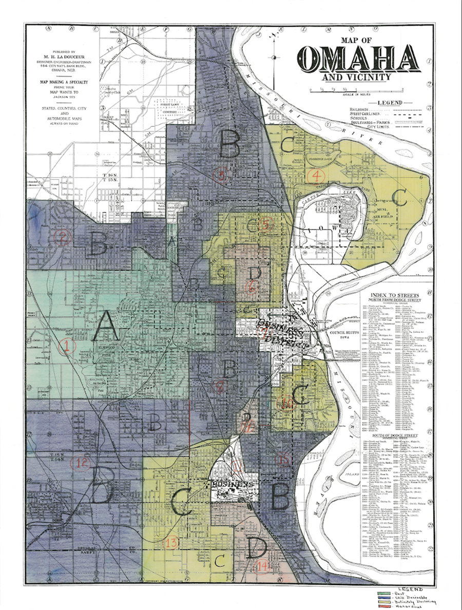 Vintage Map of Omaha